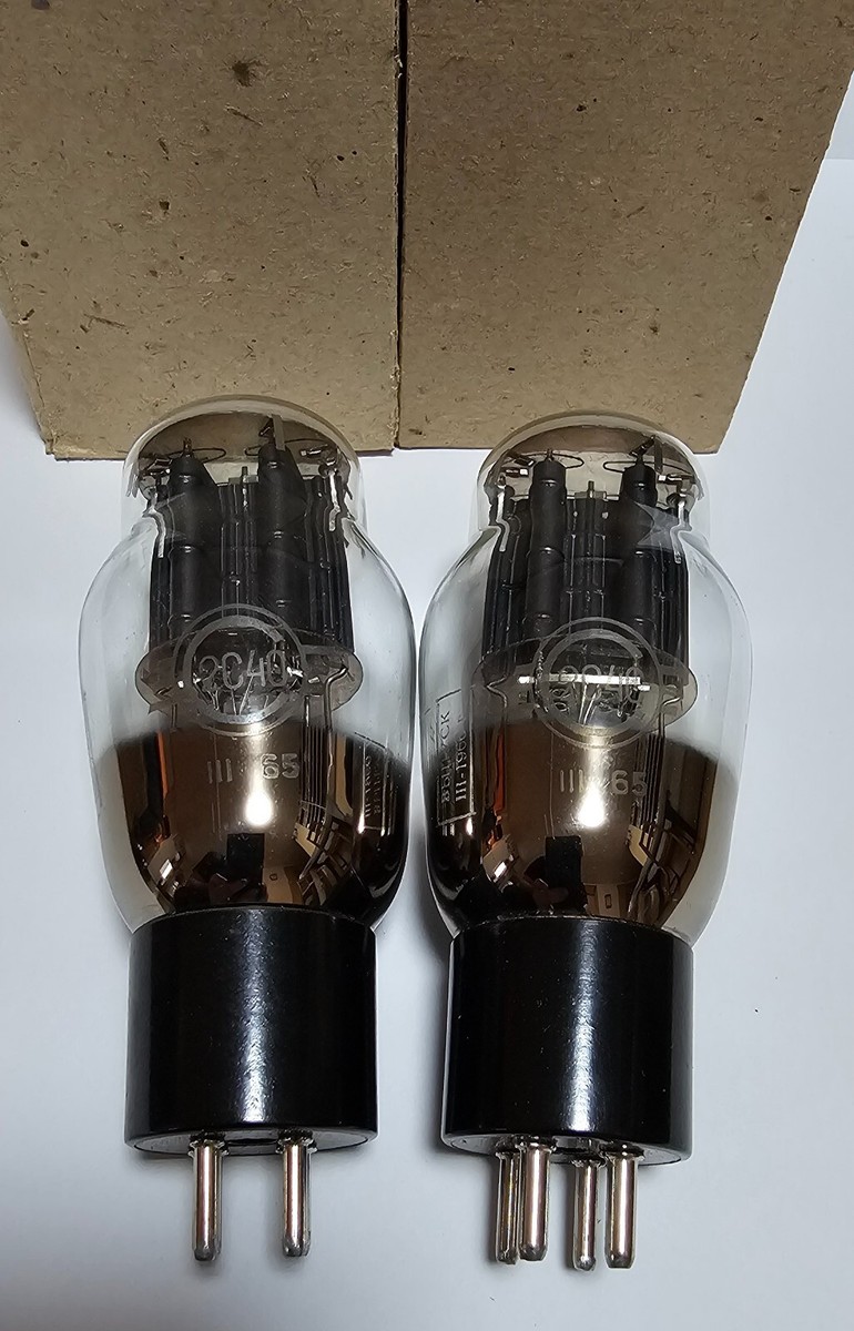 2c4c Svetlana tubes 60's NOS OTK Matched pair 2s4s 2a3 ~ad1 45