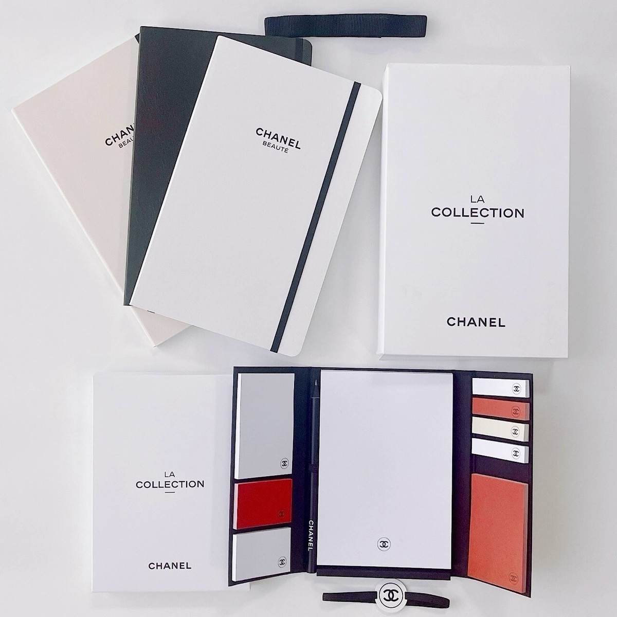 CHANEL La Collection Gift Set Notebook 3pcs & Sticky Note W