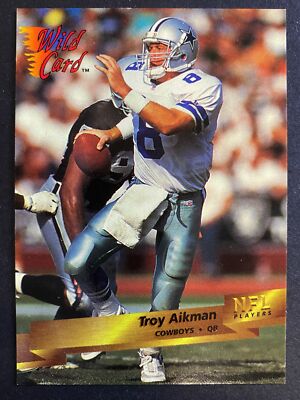 Troy Aikman 1993 Wild Card Football Card Dallas Cowboys #86 | eBay