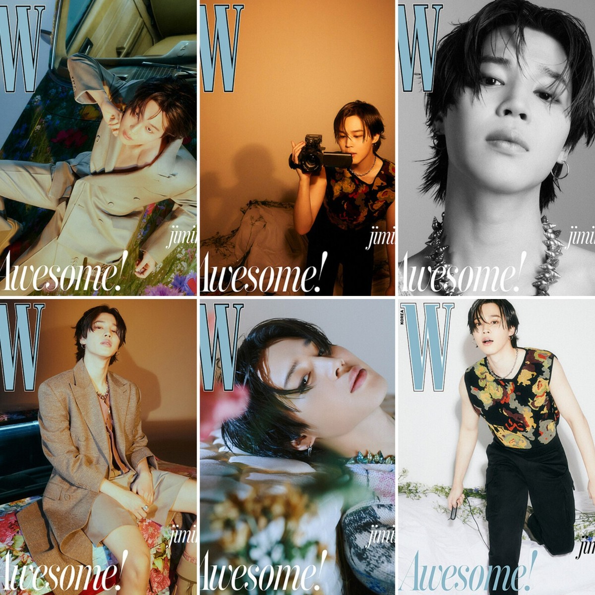 BTS W Korea Magazine February 2023 Jimin Cover A B C D E F Type +