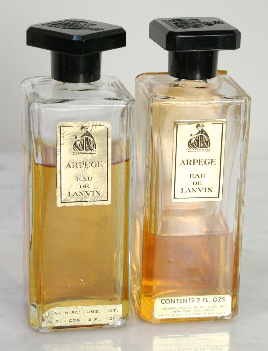 Pair of Vintage ARPEGE EAU DE LANVIN. 2 fl oz Bottles in the Box