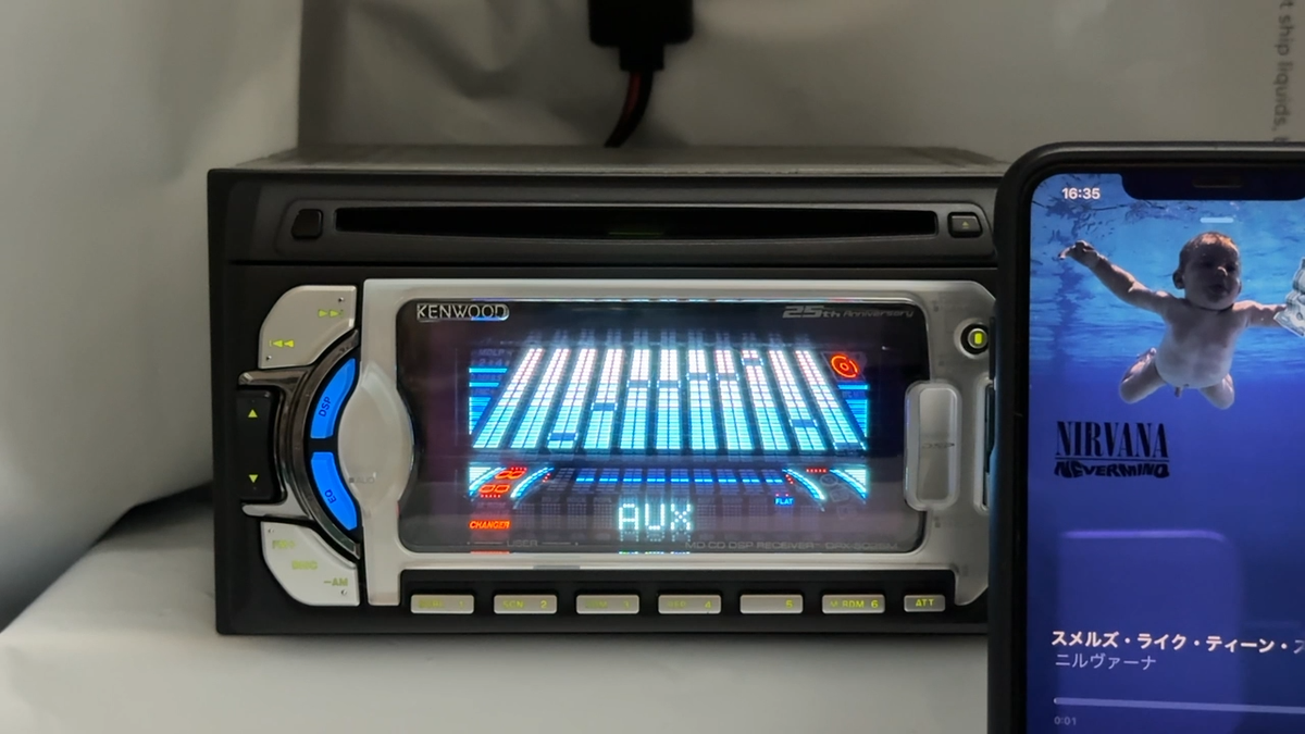 KENWOOD DPX-5025M 2DIN CD MD JDM Car Audio w/ External Bluetooth