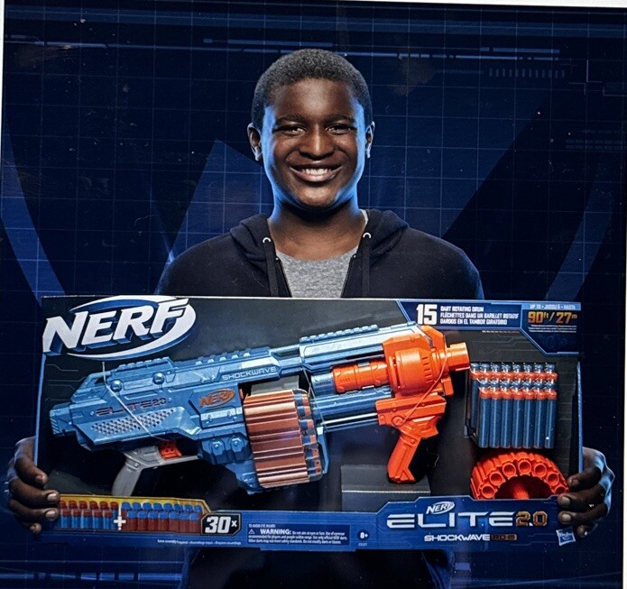 NERF Elite 2.0 Shockwave RD-15 Blaster Rotating Drum Pump Action