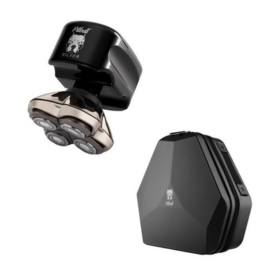 Skull Shaver Pitbull Silver PRO: Electric Head Shaver for Men, Wet