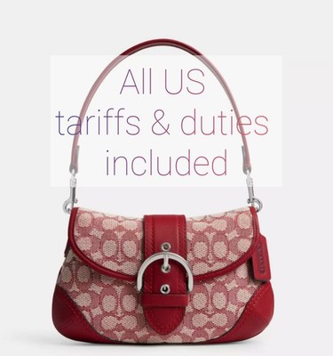 Soho Flap Bag in Signature Jacquard in Ruby Ivory ✨ No US tariffs