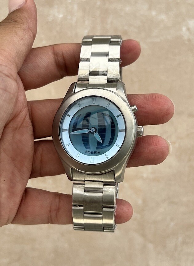 y2k 00s FOSSIL Big Tic JR-8063 Light Blue Animated Watch, Box Tags