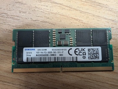 Samsung 16GB DDR5 SODIMM 1Rx8 PC5-5600B-SA0-1010-XT Single SODIMM