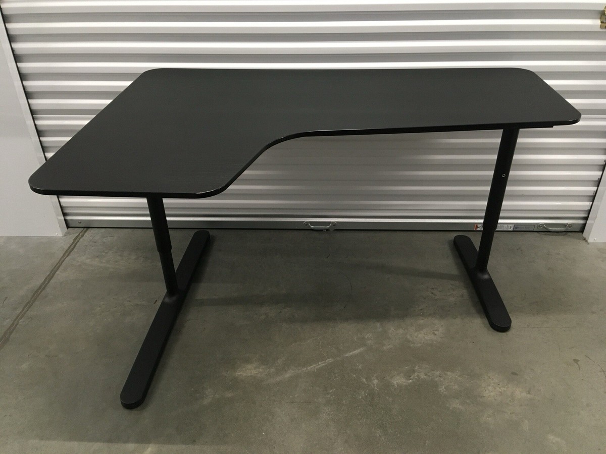 BLACK IKEA BEKANT CORNER DESKS | eBay
