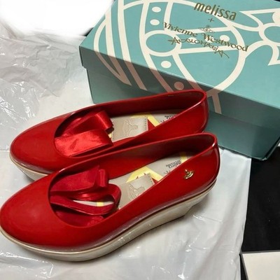 Vivienne Westwood x Melissa Red Rocking Horse Ballerina Shoes 24cm