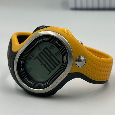 Nike Triax Fury Digital Watch Men Black Yellow Backlight Dial New