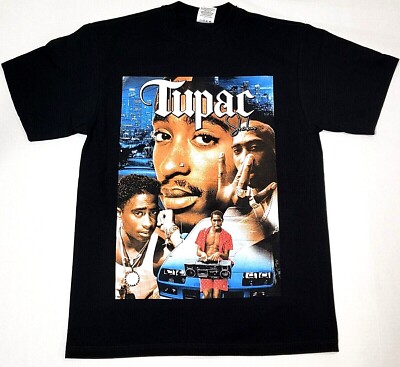 Tupac Shakur T-shirt 2Pac West Coast Hip Hop Rap Adult Men's 3XL
