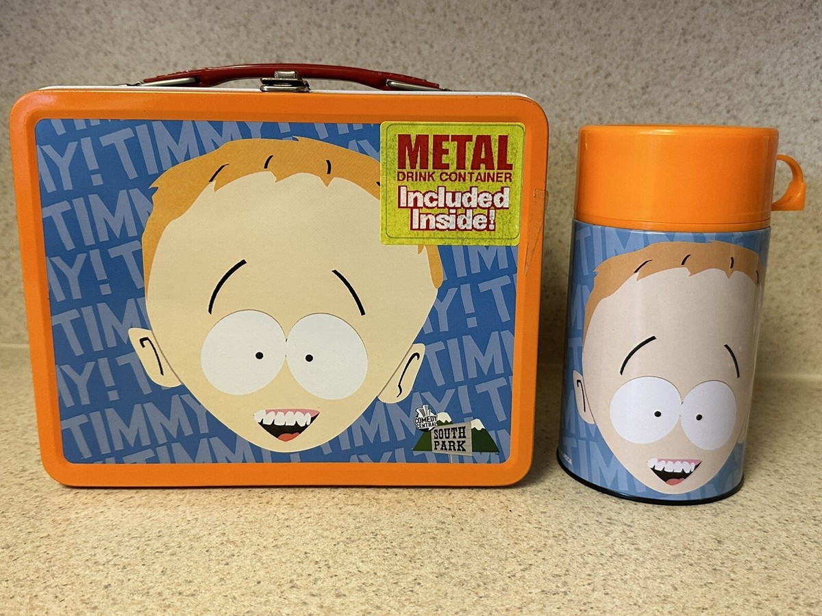 VINTAGE 2001 South Park Timmy Metal Lunch Box Thermos Set