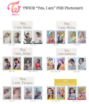 TWICE Yes I am Photocard Mina Sana Dahyun Jihyo Tzuyu Chaeyoung | eBay