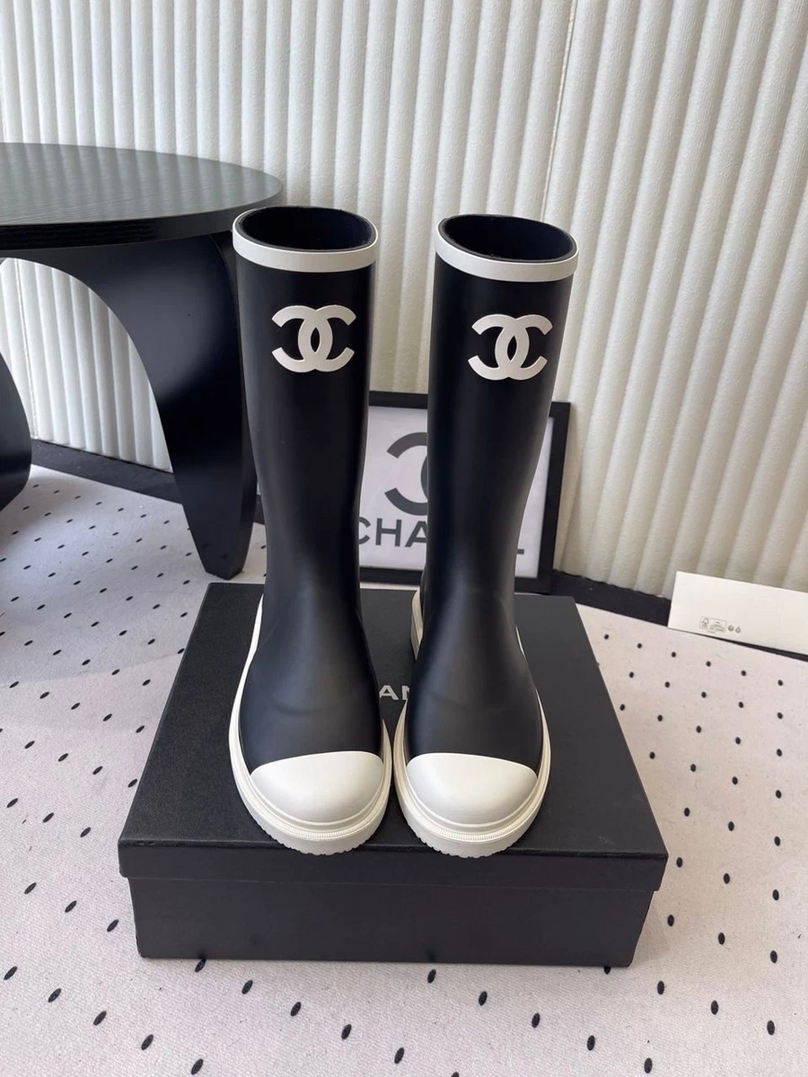 CHANEL Low 3/4 to 1 1/2 Inch Rain Boots for Women for sale | eBay