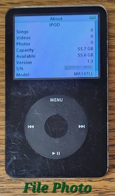 Apple iPod Classic 5th Gen w/video - 60GB - Black | eBay