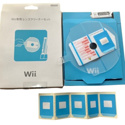Nintendo Wii Lens Cleaner Set Cleaning Liquid Kit Official From