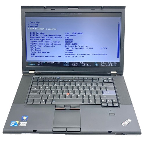 2010 Lenovo ThinkPad T510 4349 Core i7 2.67GHz 4GB 320GB 15.6