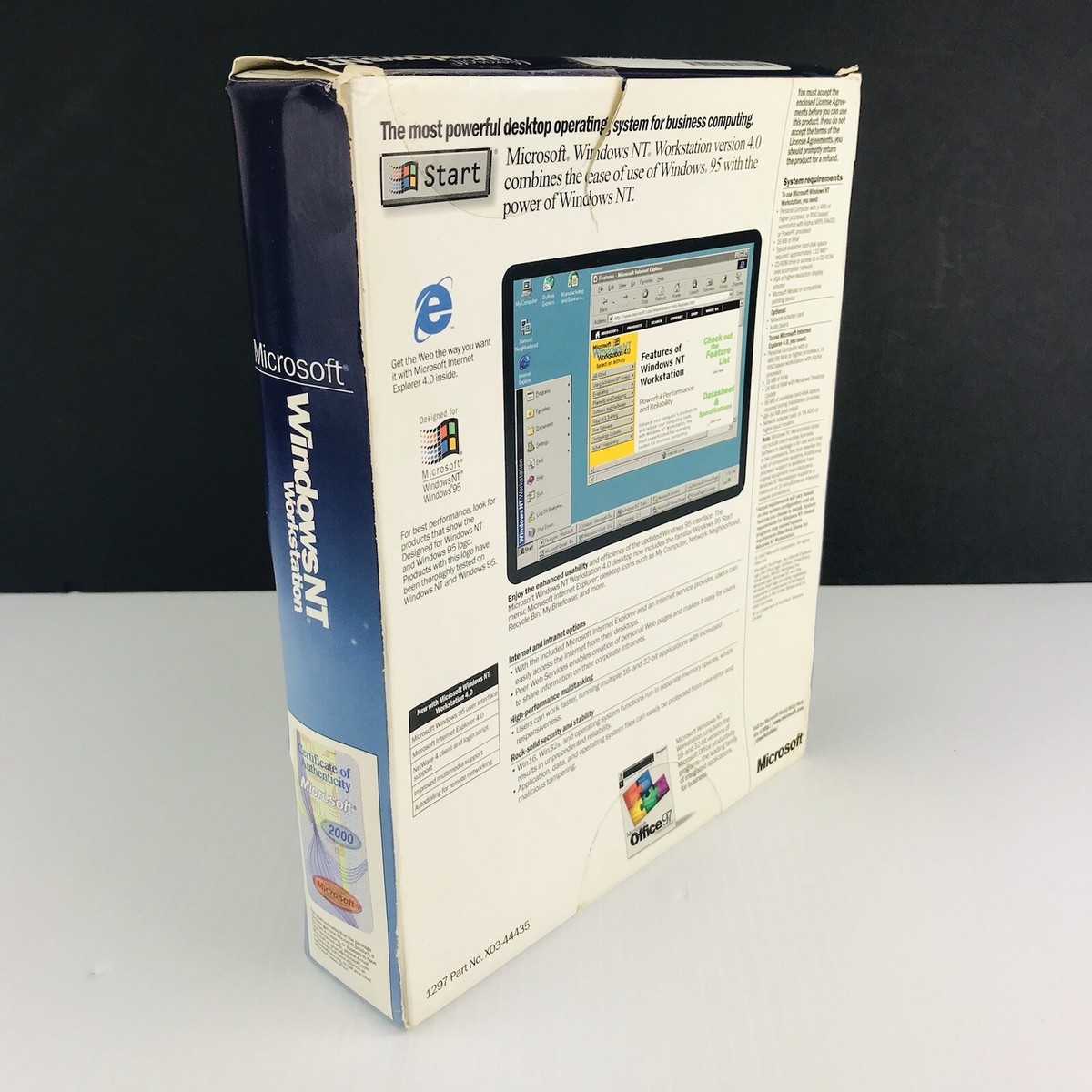 Microsoft Windows NT Workstation 4.0 CD Full Version Retail SEALED