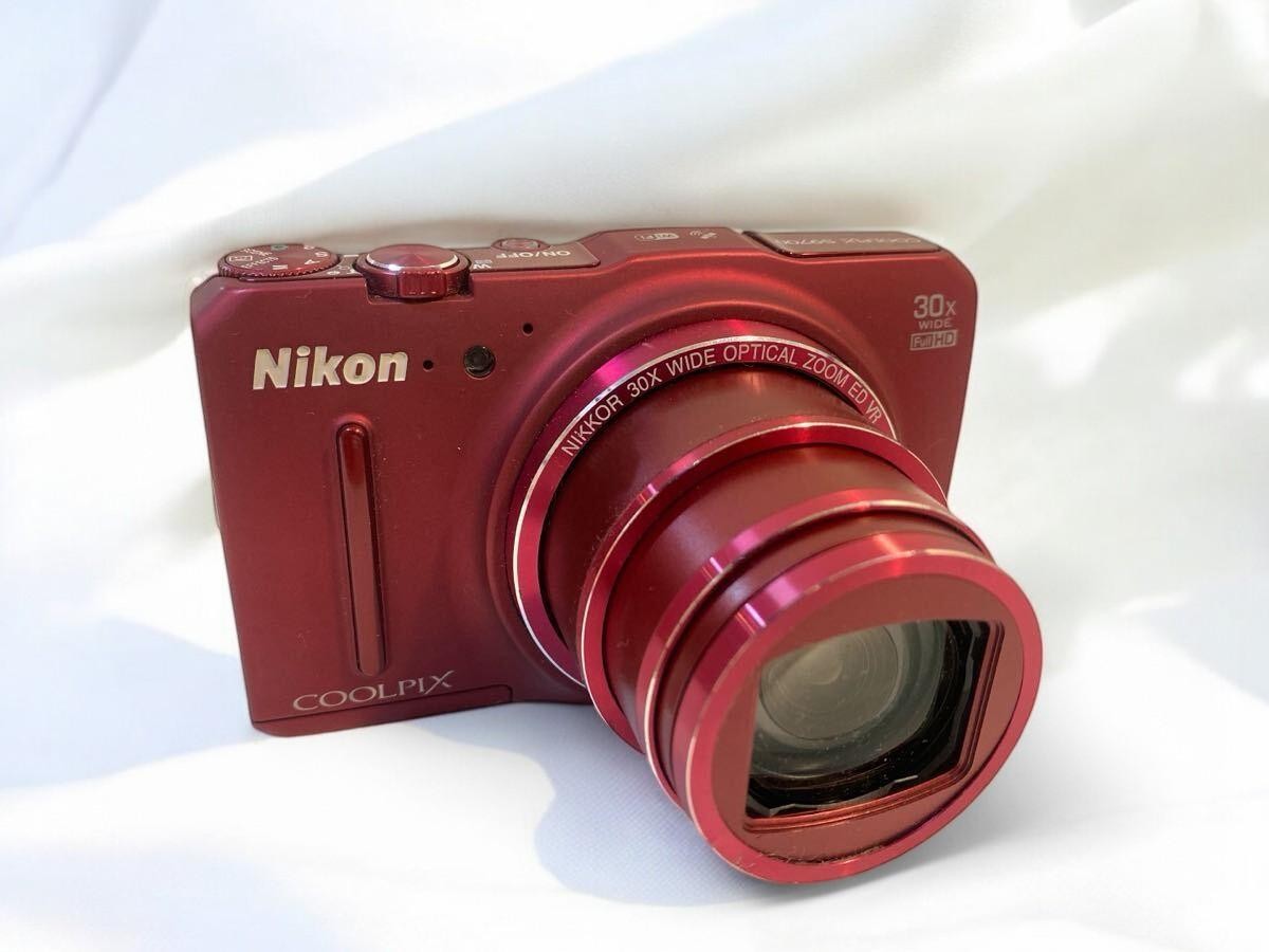 Mint ]Nikon COOLPIX S9700 Red Compact Digital Camera 30x Optical