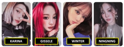 AESPA DIRTY WORK MD HOBO BAG OFFICIAL PHOTOCARD PC KARINA WINTER