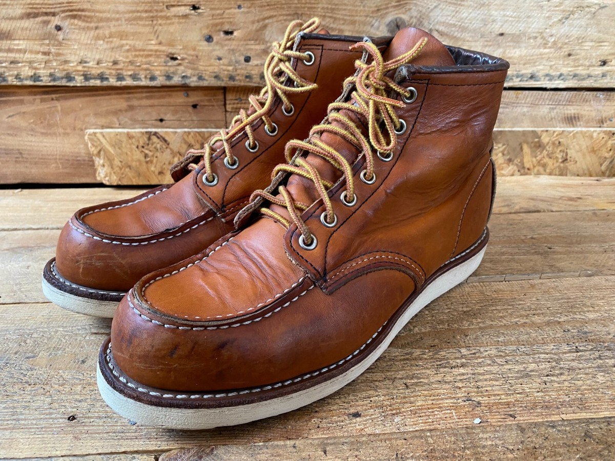 Redwing Heritage moc-toe brown leather boots UK 8 US 9E | eBay