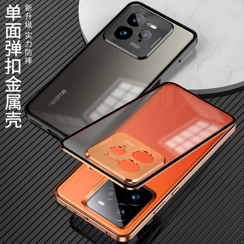 For Realme GT 7 Pro, Luxury Hybrid Metal Bumper Magnetic Back