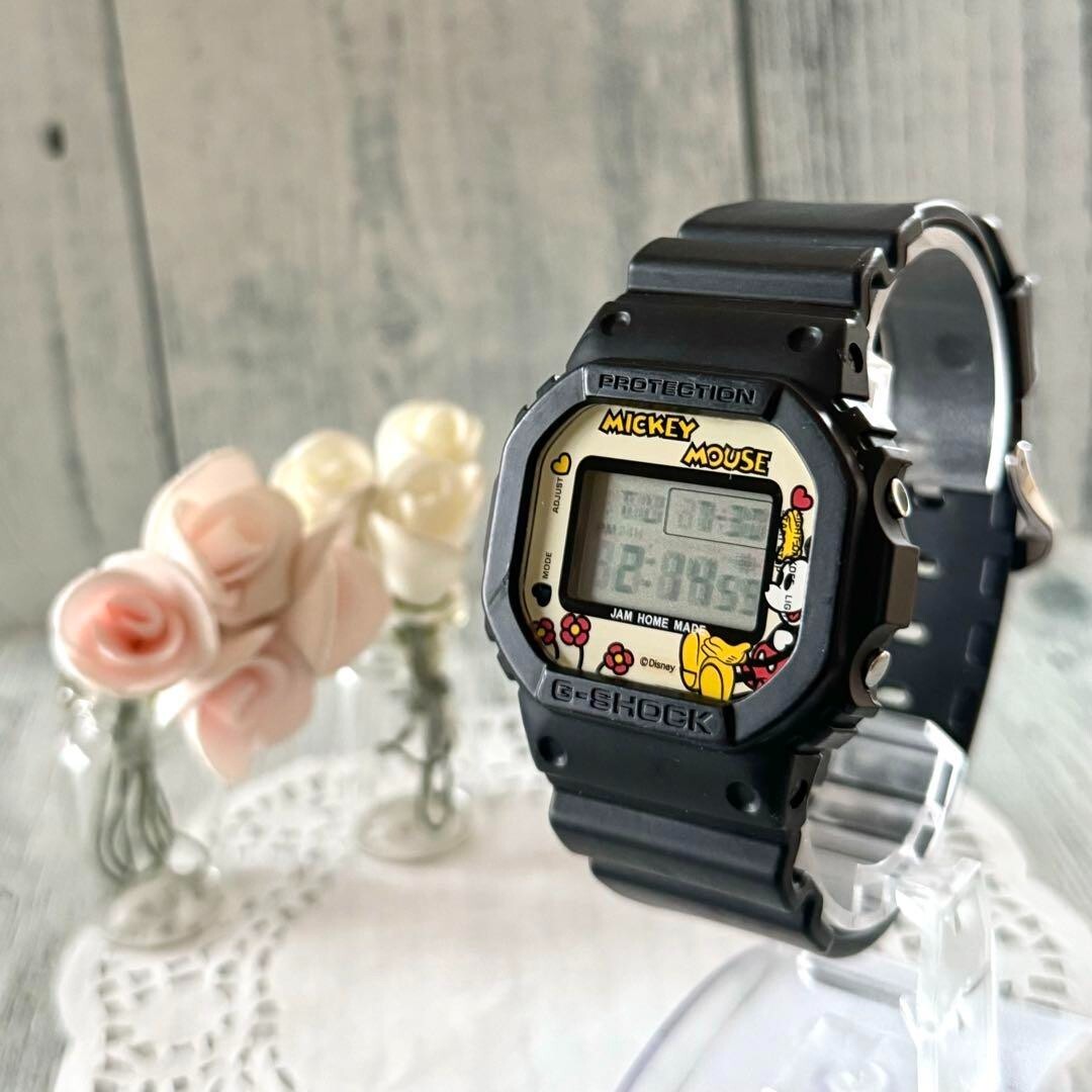 Jam Homemade G-SHOCK Digital Watch Mickey Rare Used Japan Check
