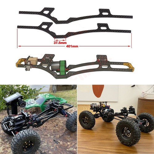 Fiber LCG Chassis Frame Rails for 1/10 RC Crawler Axial SCX10 I II