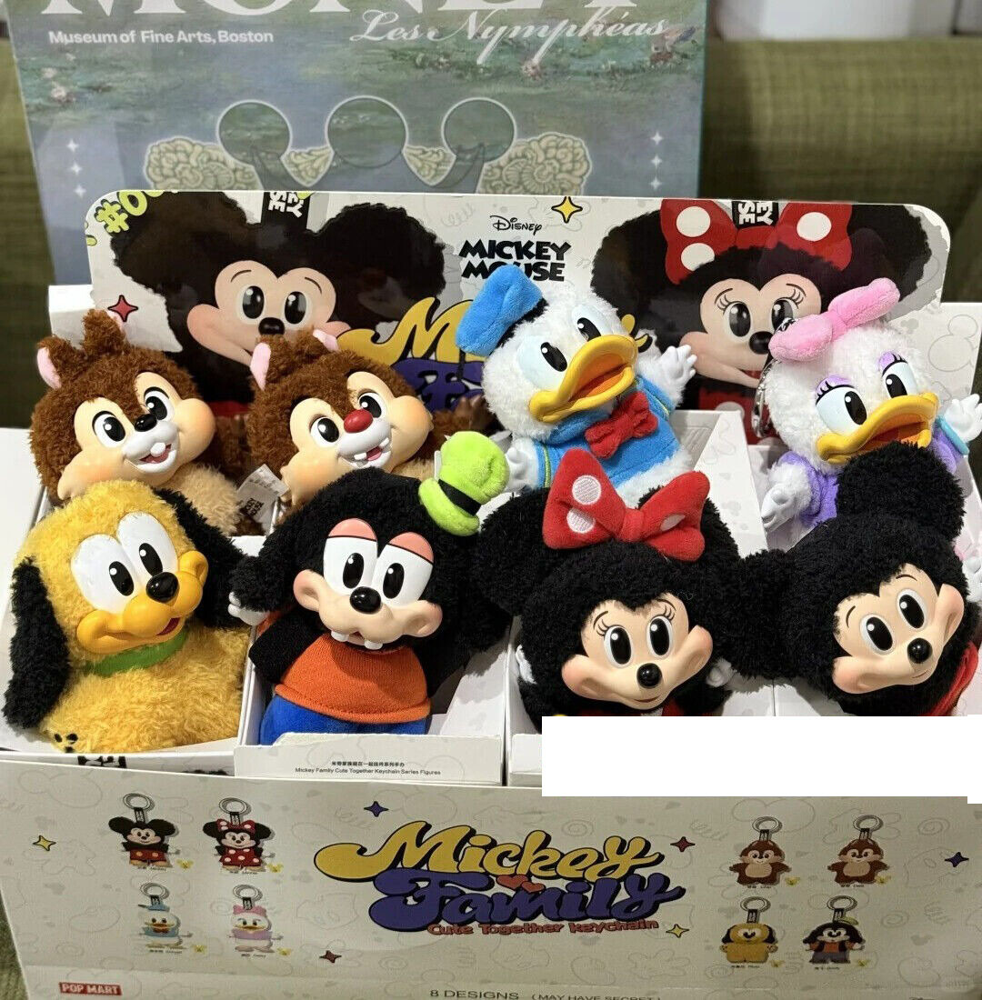 POP MART Mickey Family Cute Together Keychain Series Blind Box