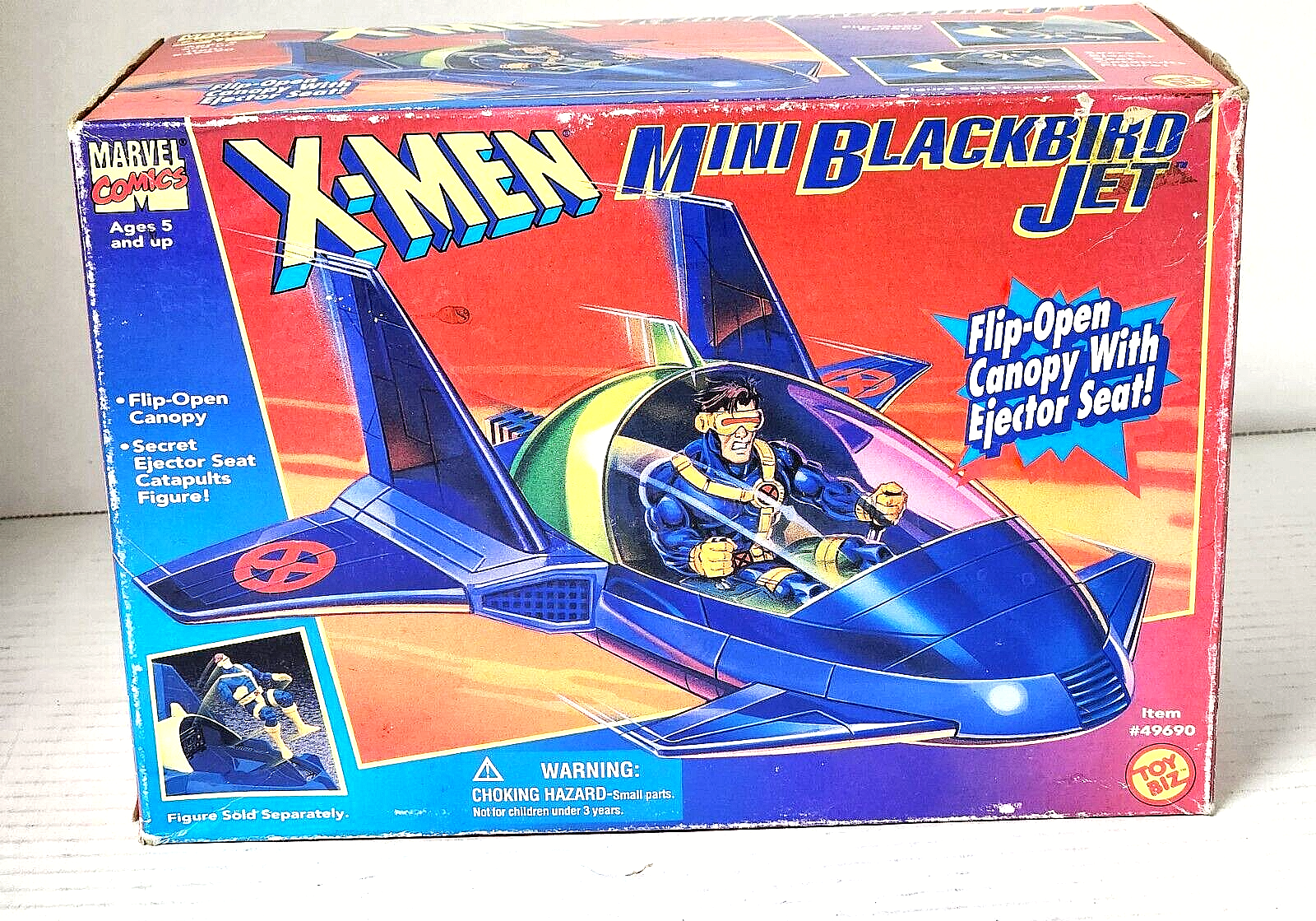 1995 Marvel Comics X-Men Mini Blackbird Jet w/ Figure Included Age