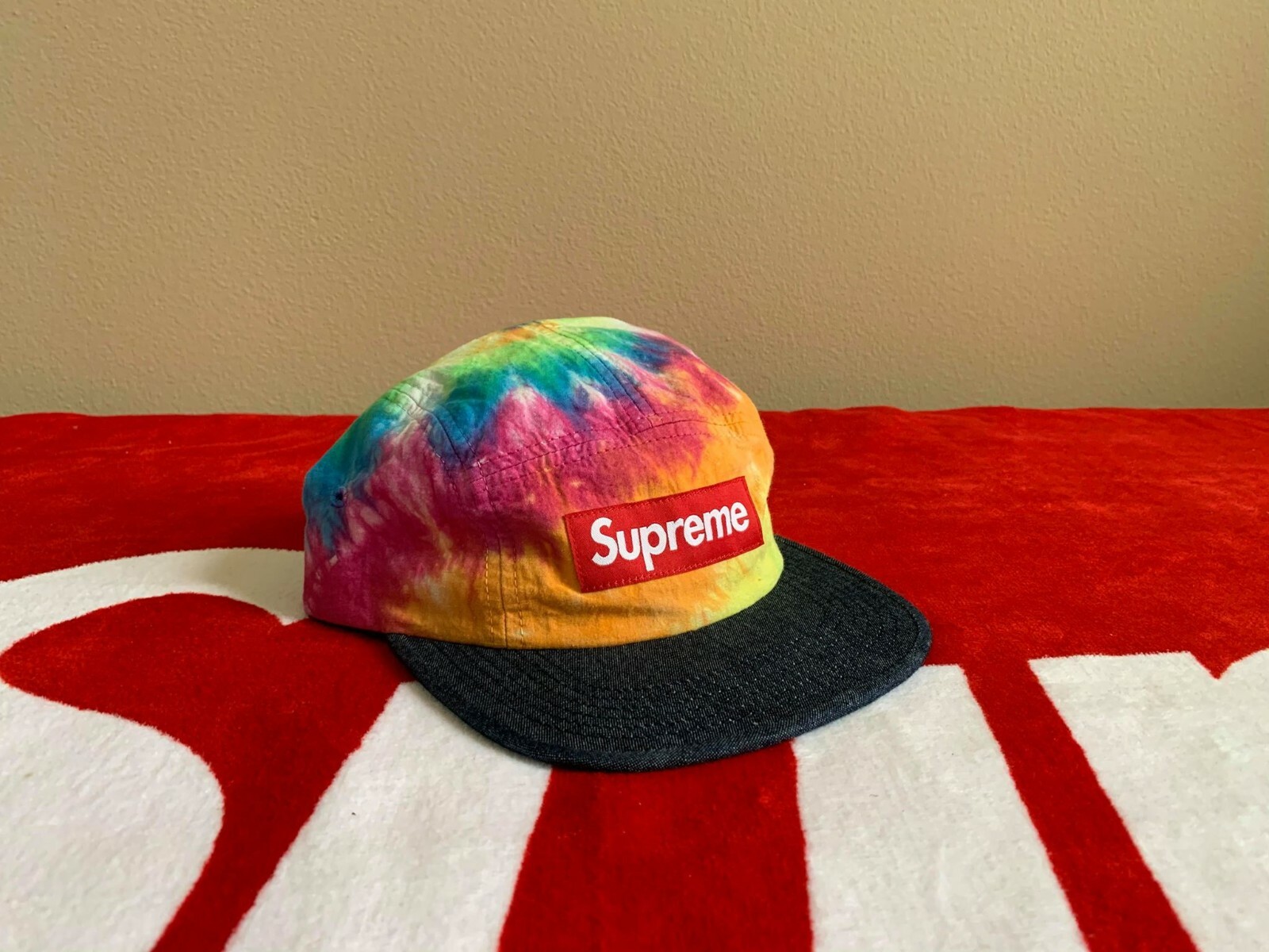 Supreme Tie Dye Camp Hat Cap Red Box Logo Authentic NEW SS 2013 | eBay