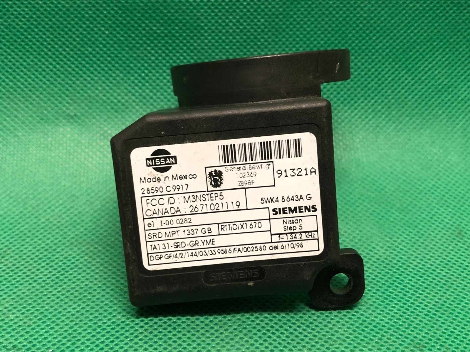 00 NISSAN MAXIMA IMMOBILIZER NATS MODULE TRANSPONDER 28590 C9917