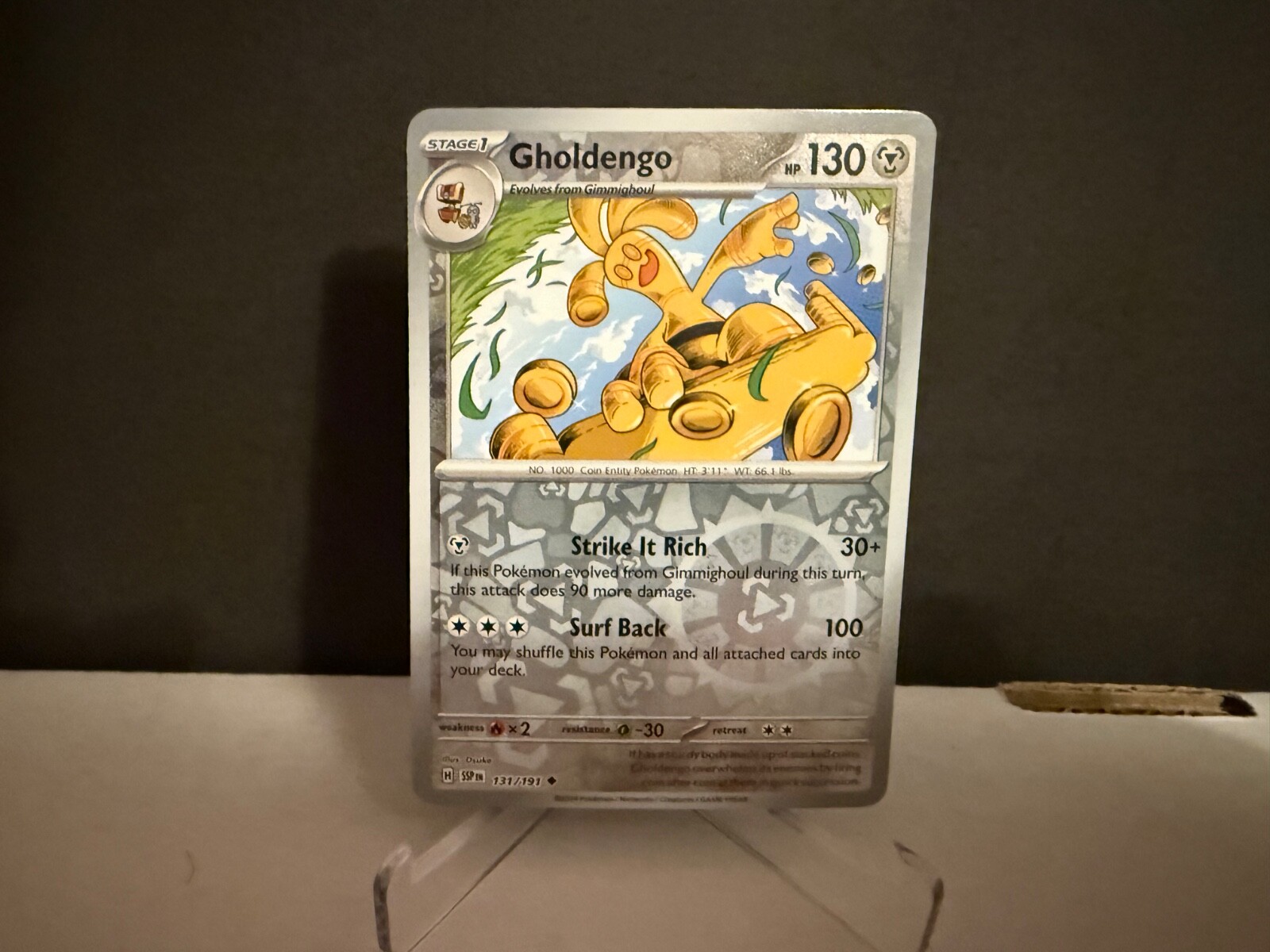 Gholdengo 131 2024 Pokemon Surging Sparks Reverse Holo Uncommon