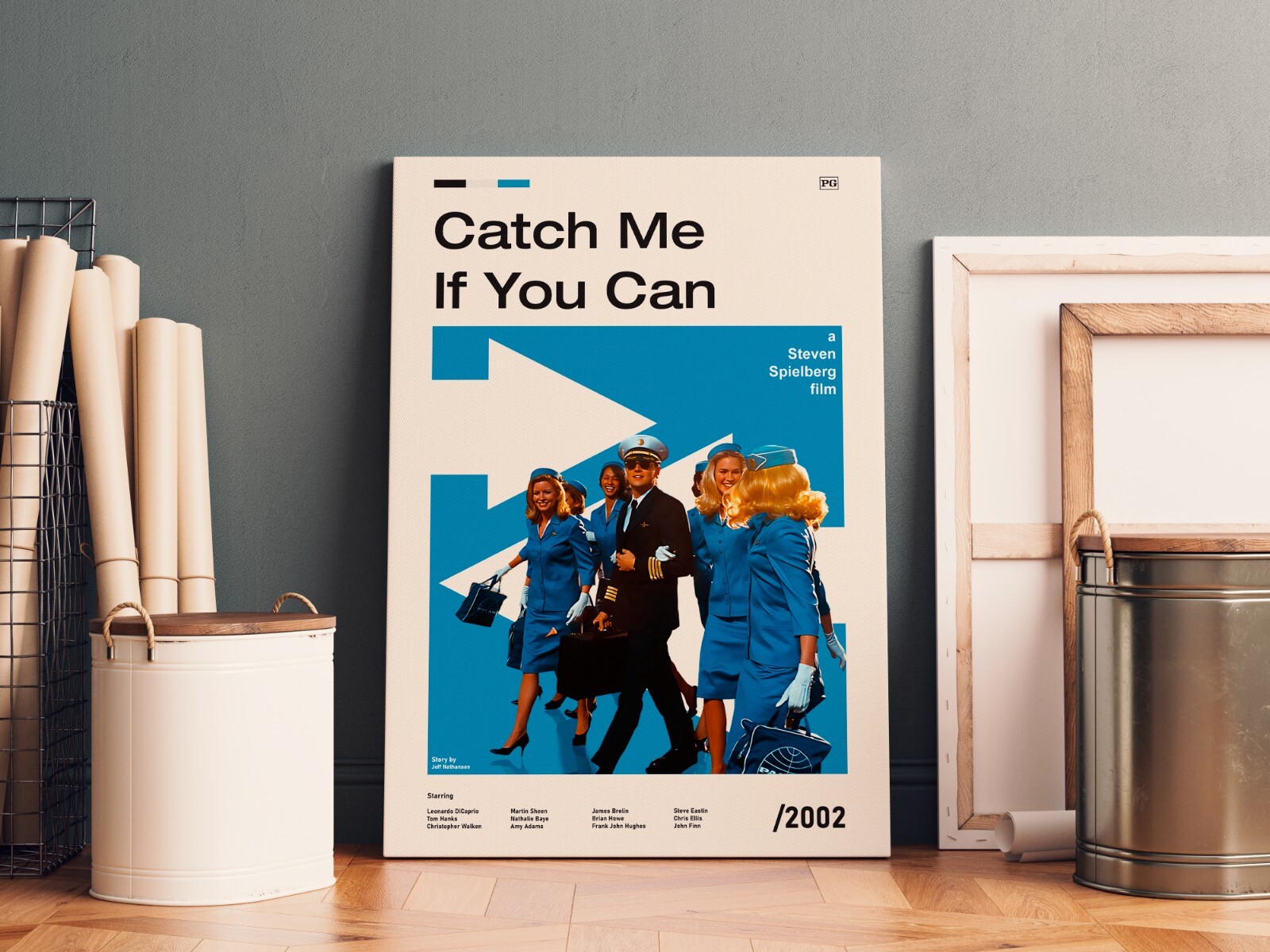 Catch Me If You Can Pan America Vintage Canvas 12x16 in Framed Art