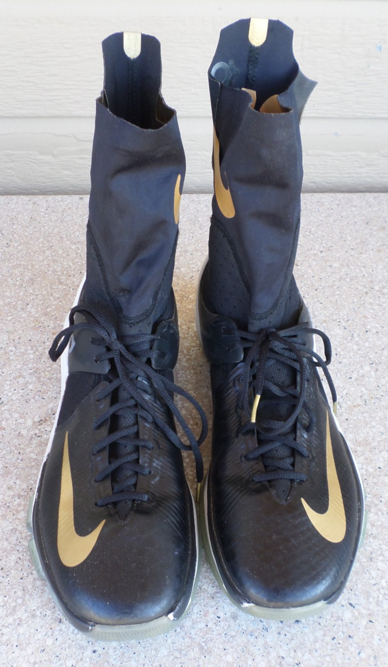 Nike KD 8 Elite Away Kevin Durant Black and Gold Basketball Shoes