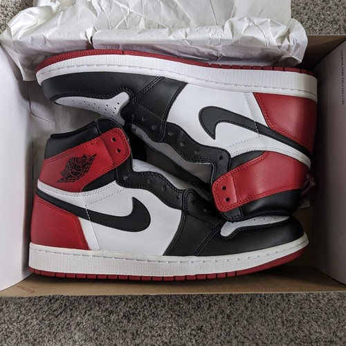 2016 Nike Air Jordan 1 Retro High OG Black Toe 555088-125 Size