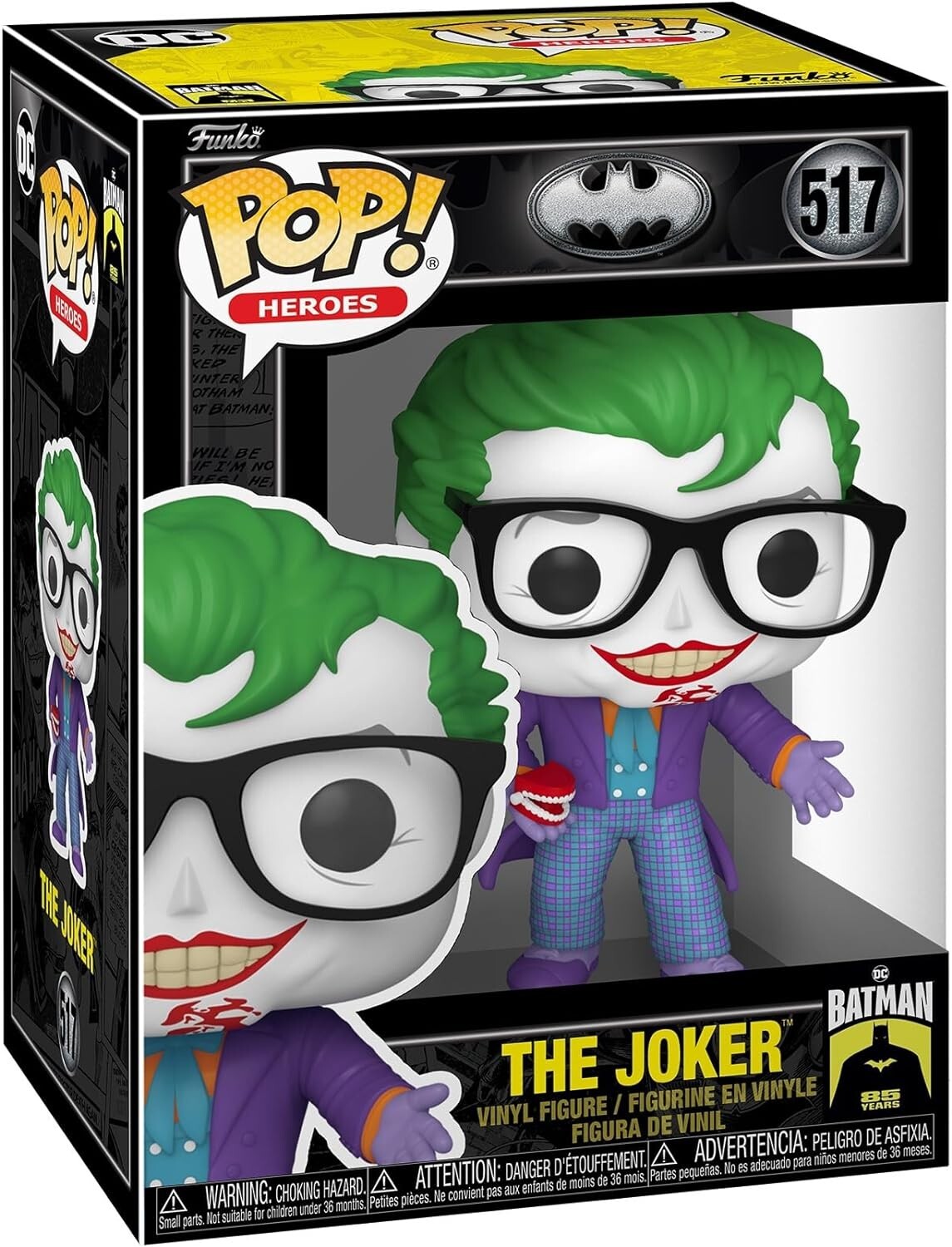 Funko Pop Heroes: THE JOKER (Glasses & Teeth) #517 Batman 85 Years