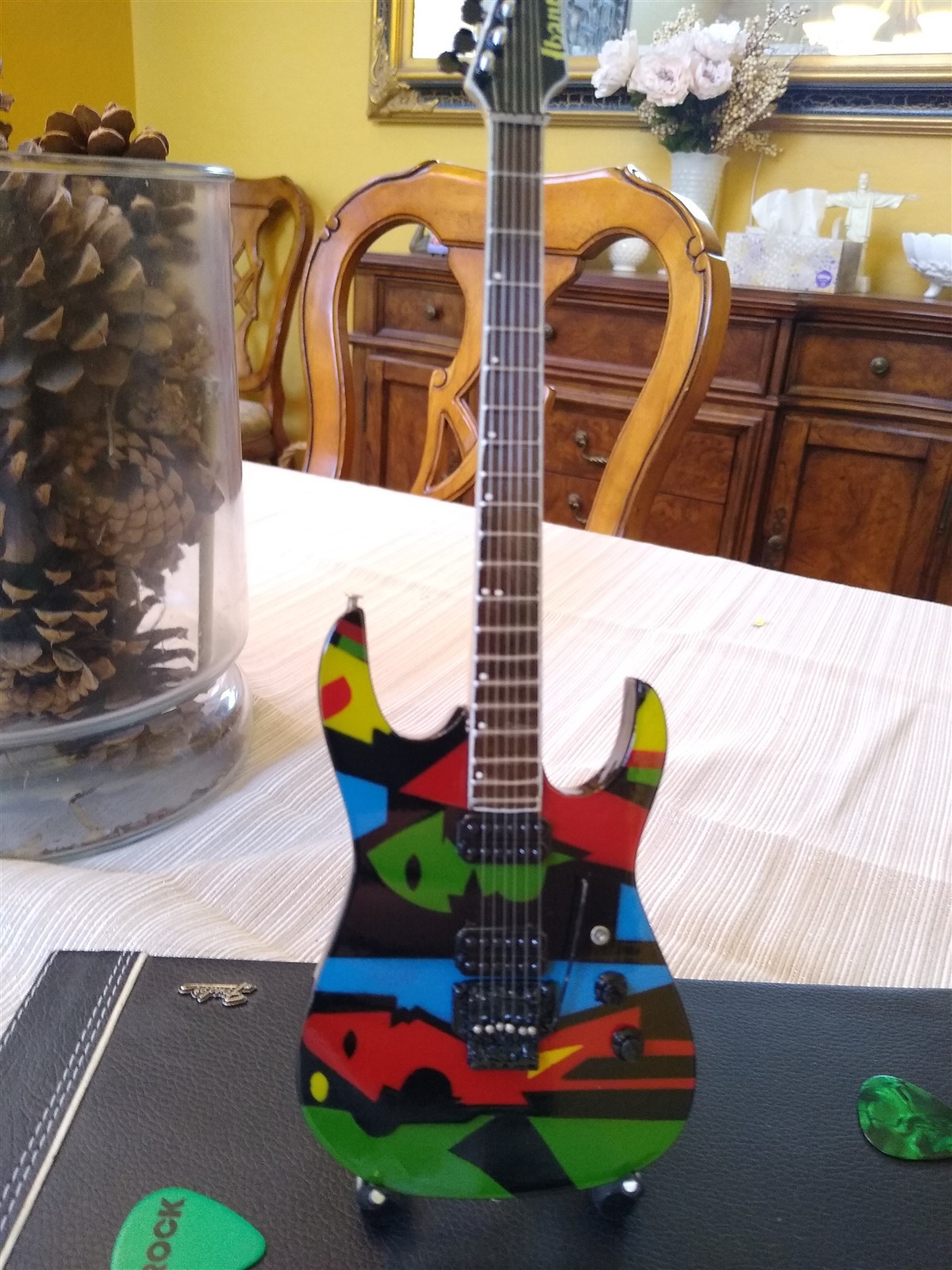 JOHN PETRUCCI - Ibanez Color Cubist 1:4 Scale Replica Guitar ~Axe
