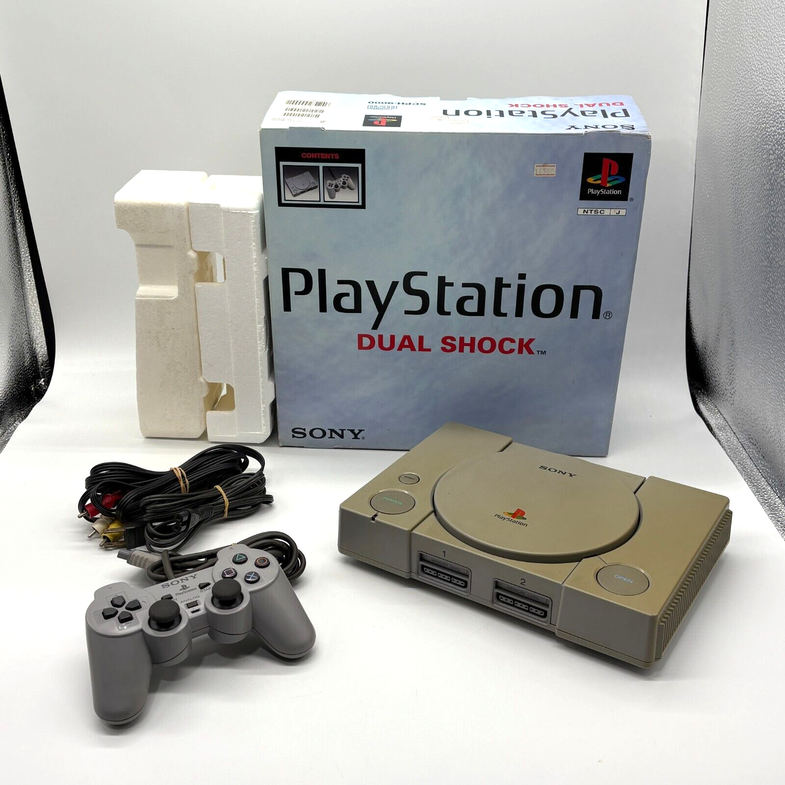 Sony PS1 SCPH-9000 Gray Game Console PlayStation 1 Tested NTSC-J