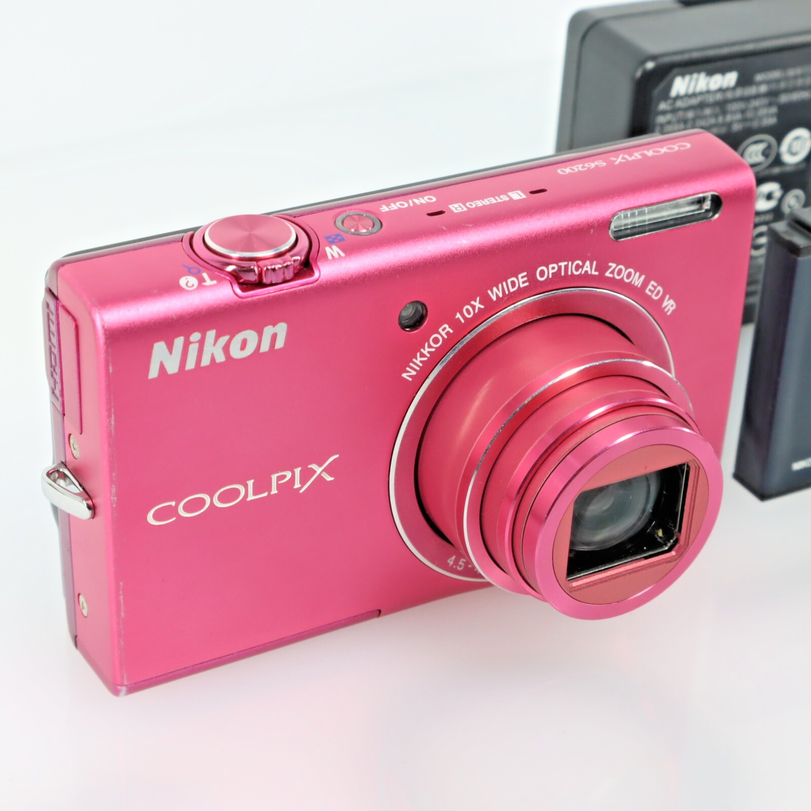 N.Mint】Nikon COOLPIX S6200 Pink 16MP 10x Zoom Compact Digital