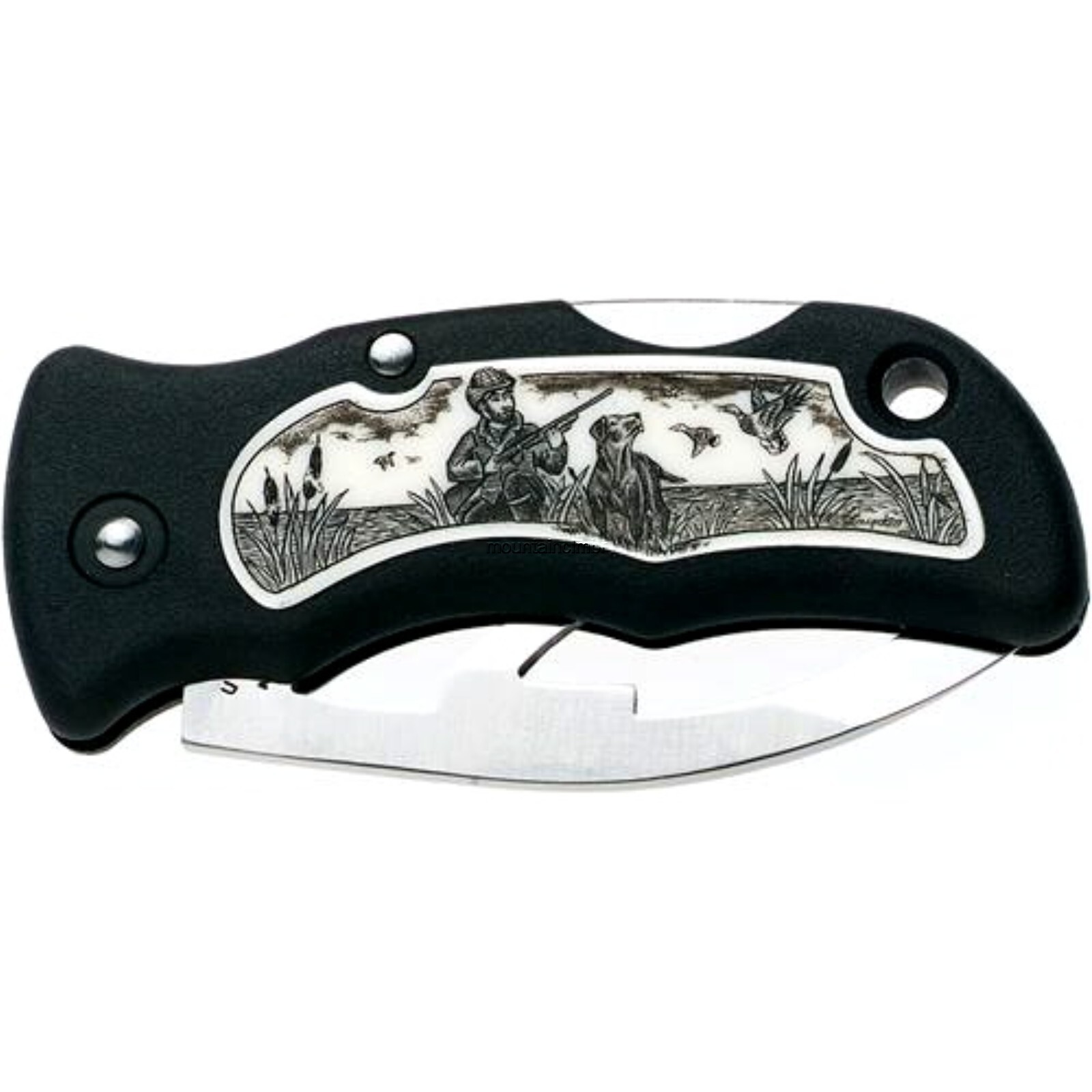 Junglee Seki Japan Z Compact Lockback AUS6 5.25/3 Scrimshaw Knife