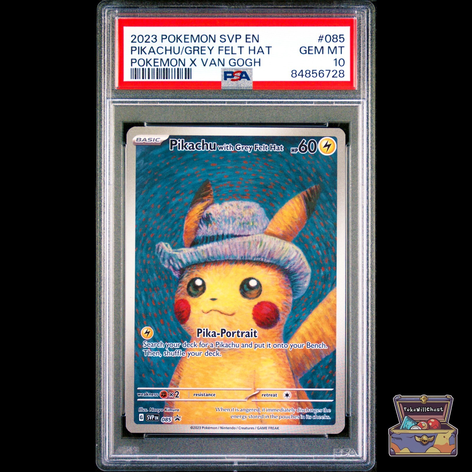 Pikachu with Grey Felt Hat x Van Gogh 085 Promo S&V Pokémon PSA 10