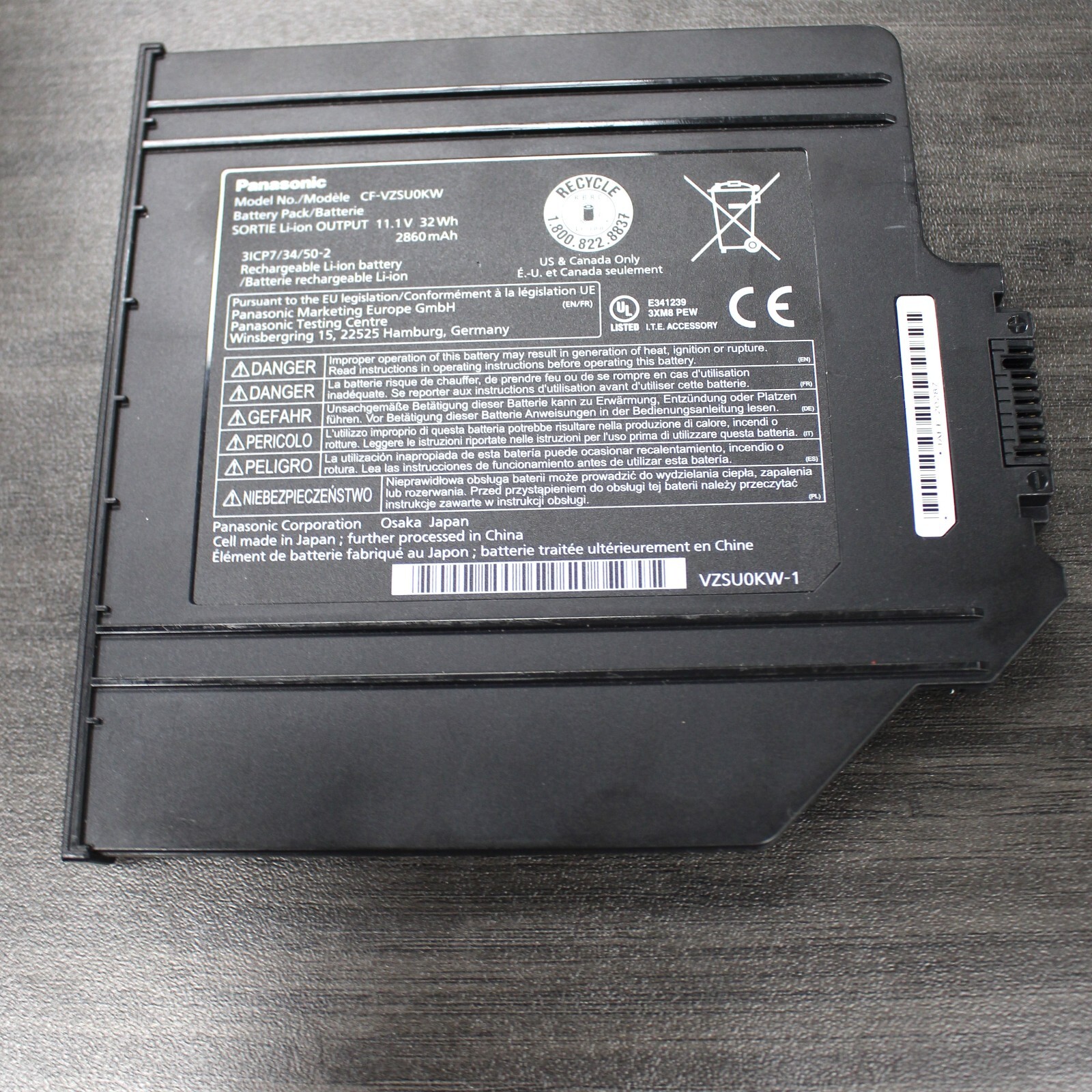 USED CF-54 Panasonic Original Battery Pack CF-VZSU0KW Media Bay