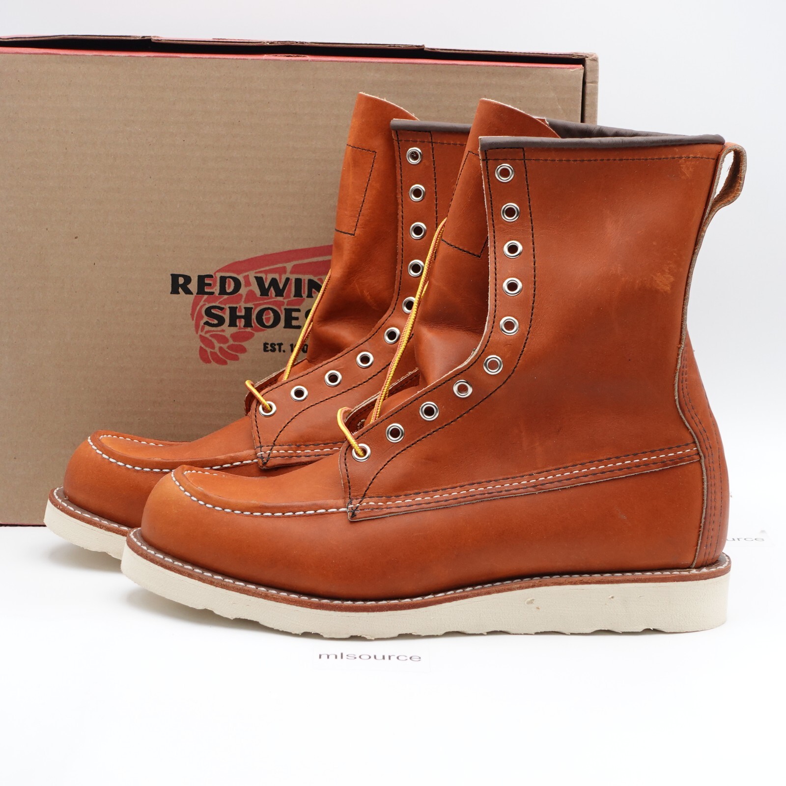 Size 10.5 Men's Red Wing 877 8-inch Classic Moc Boots Brown