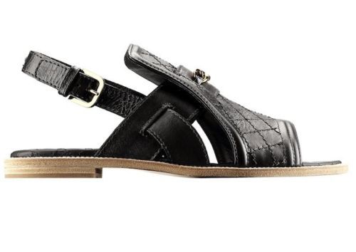 Chanel Vintage Dad Sandals Black Leather IT36 | eBay