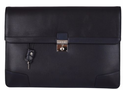TUMI Alpha 96141DH Black Leather Briefcase Laptop Large Business