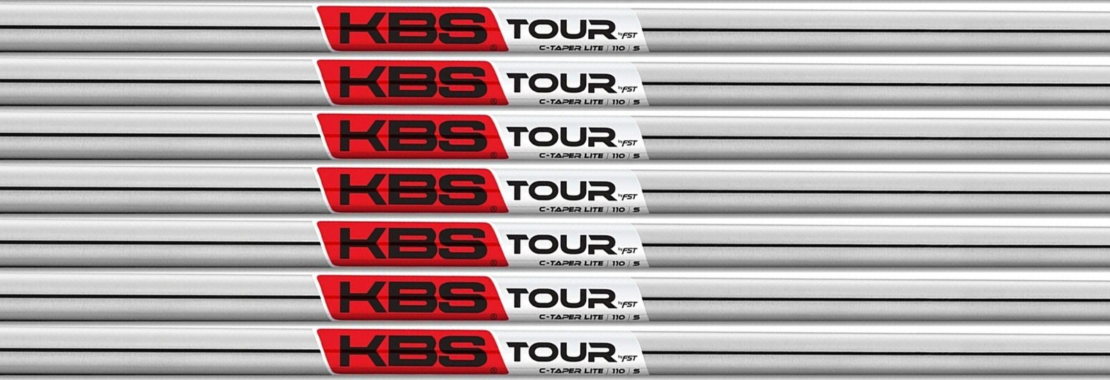 KBS Tour C-Taper LITE 110 Stiff Flex Iron Shafts 4-PW - .355 Taper