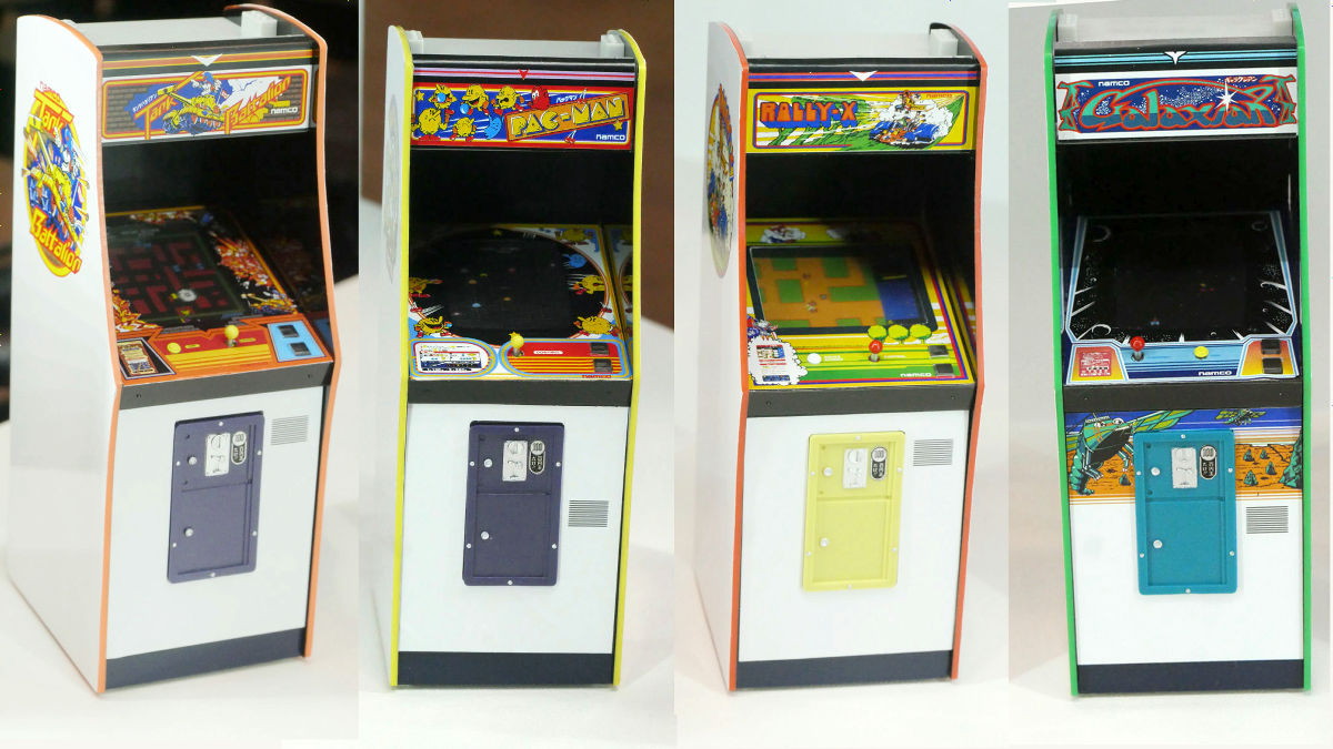 レトロなゲーセンのパックマン・ギャラクシアン・ギャラガの筐体を12分