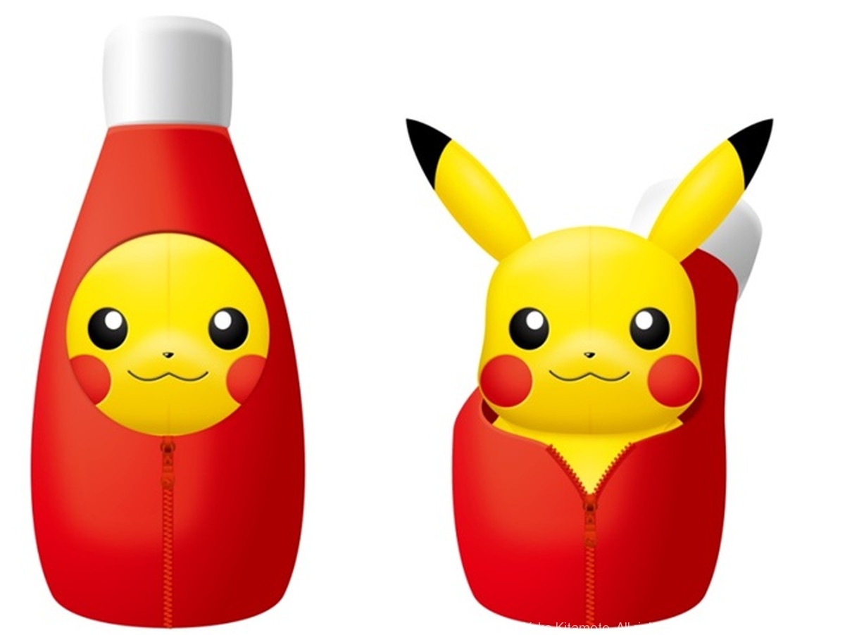 ピカチュウがケチャップ型寝袋にすっぽり！『ケチャップにムチュウ