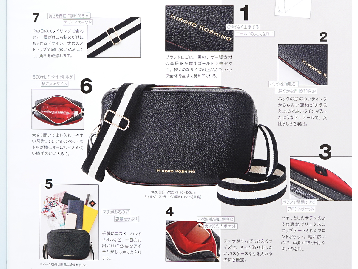 HIROKO KOSHINO Logo Shoulder Bag Book 《付録》 レザー調ロゴ